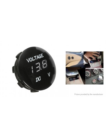 Car Motorcycle Boat Marine 3-Digit LED Digital Display Voltmeter