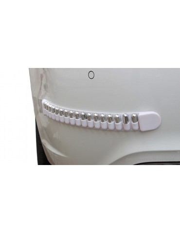 Car Front Rear Bullet Bumper Protector Corner Chrome Guard Scratch Sticker (2-Pack)