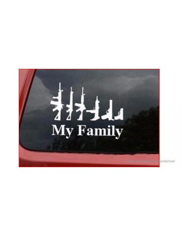 My Family Character Styled Car Decoration Decal Sticker (2-Pack)