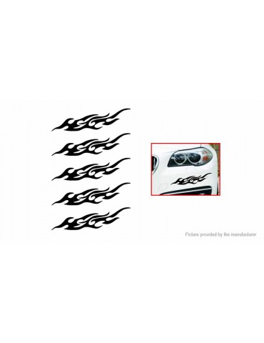 Flame Styled Car Auto Decal Sticker (5-Pack)