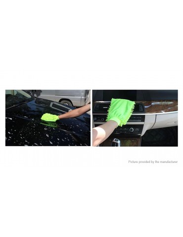Chenille Microfiber Double Side Car Washing Glove / Cleaning Cloth (2-Pack)
