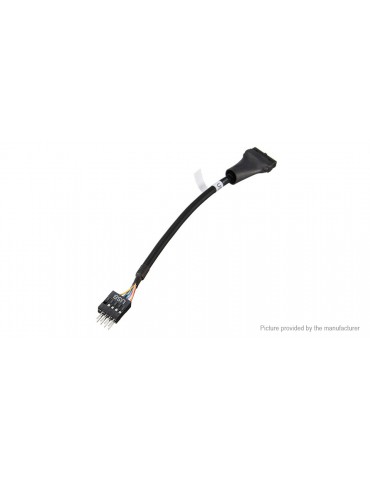 USB 3.0 19-Pin Female to USB 2.0 9-Pin Male Motherboard Cable Converter Adapter