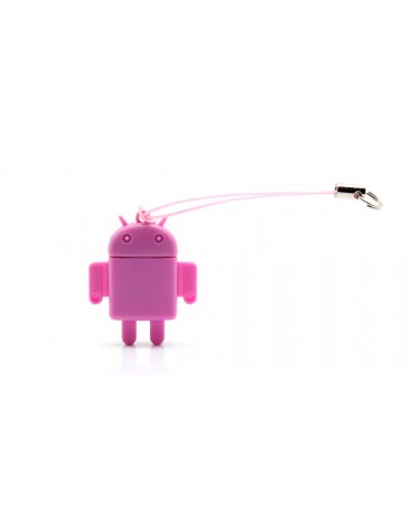 Android Robot microSDHC USB 2.0 Card Reader (Pink)