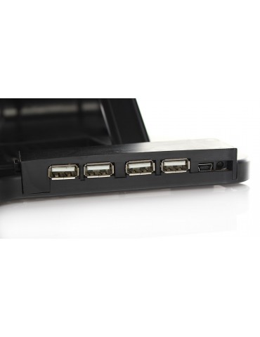 3-Fan Cooling Pad with 4-Port USB Hub for 15~17" Laptops