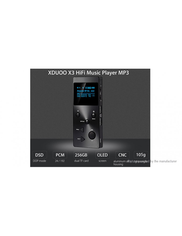 XDUOO X3 1.3" OLED Screen Hifi Lossless MP3 Music Player
