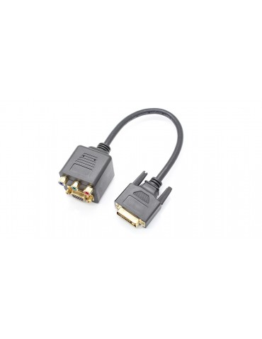 DVI 24+5 to VGA + 3RCA Female Adapter Cable