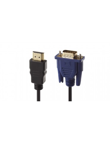 HDMI 1.4 Male to VGA Male Display Cable (1.8m)