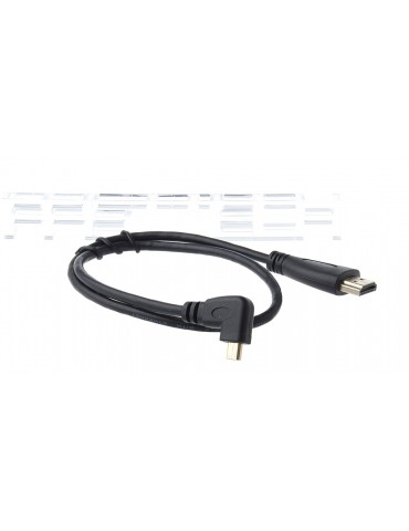 Micro HDMI Left Angled Male to HDMI Male Data Cable