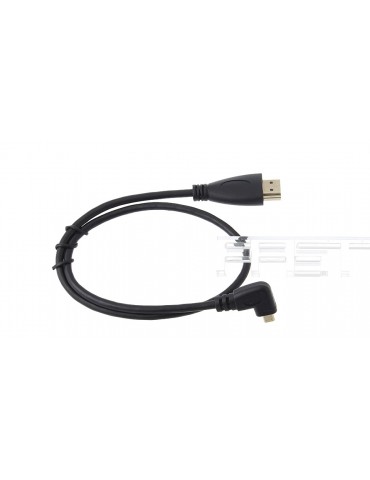 Micro HDMI Left Angled Male to HDMI Male Data Cable