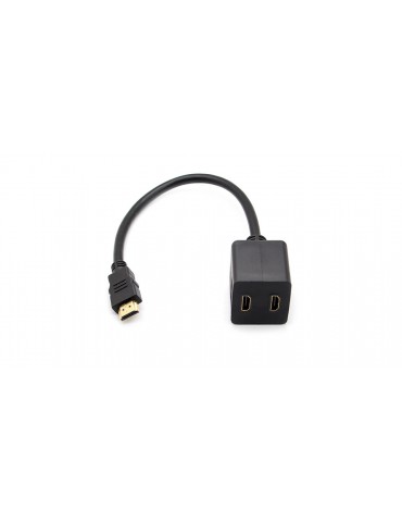 HDMI Male to 2 x HDMI Female Splitter Cable (30.5cm)